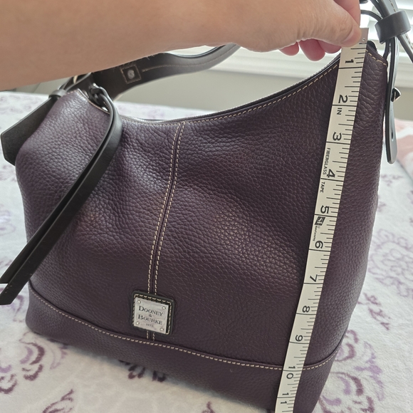 Dooney & Bourke Purple Plum Leather Shoulder Bag - Picture 5 of 12
